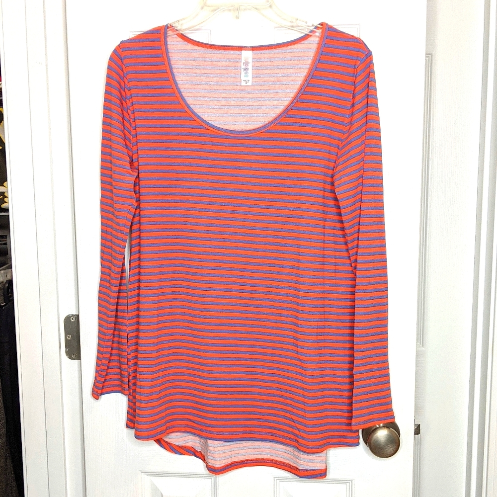 ⭐ BOGO SALE ⭐ LuLaRoe Lynnae - Orange and Blue stripes